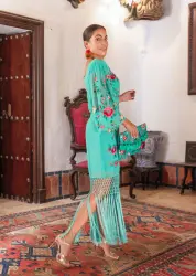 ターコイズ 刺繍入りドレスタンゴドレス